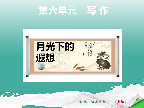 典中点2016秋九年级语文上册第六单元写作月光下的遐想课件