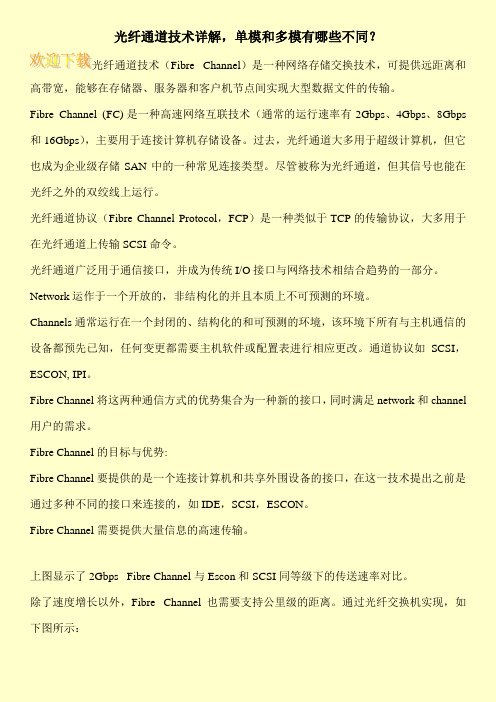 光纤通道技术详解,单模和多模有哪些不同？