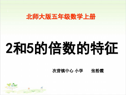 五年级上数学- 2和5的倍数的特征-北师大版完美课件(12张)