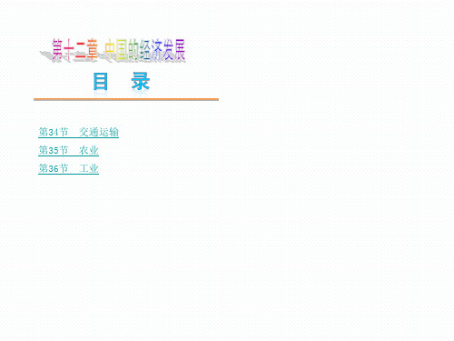 (人教版)中考地理总复习：《中国的经济发展》ppt课件