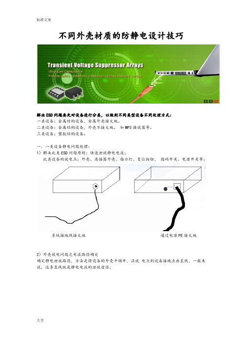 不同外壳材质地防静电设计技巧