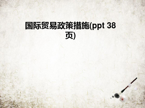 国际贸易政策措施(ppt 38页)