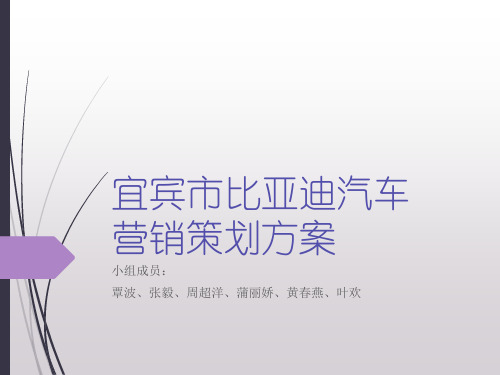 宜宾市某汽车营销策划方案