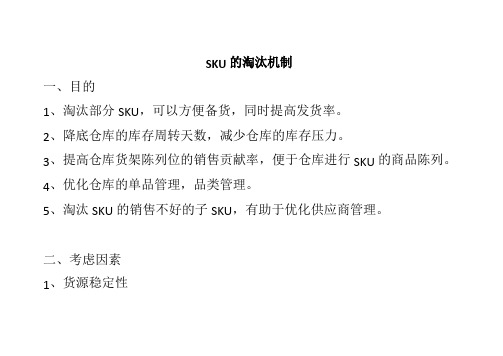 产品淘汰机制