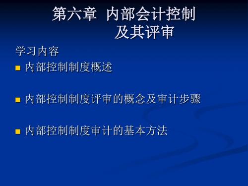 内部会计控制及其评审(ppt 20页)