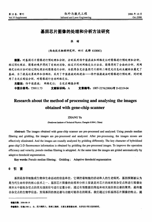 基因芯片图像的处理和分析方法研究