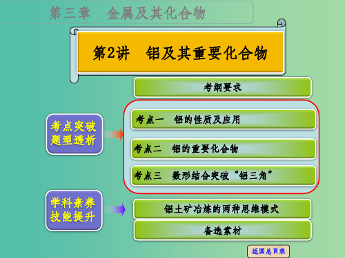 高考化学一轮专题复习 第三章 第2讲 铝及其重要化合物课件 新人教版