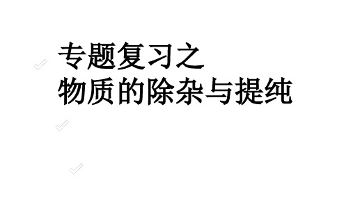 2020中考化学专题复习之物质的除杂与提纯 20张PPT (1)