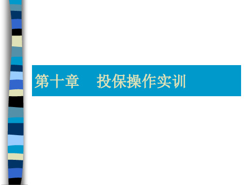 国际贸易保险实务    第十章 投保操作实训[5页]