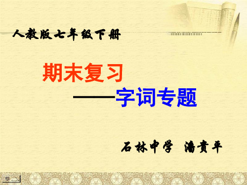 字词期末复习、七下
