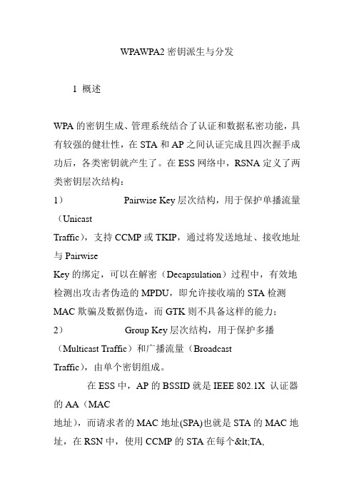 WPAWPA2密钥派生与分发