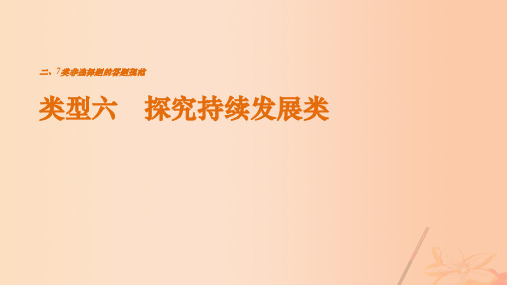 (通用版)2017高考地理三轮冲刺 考前3个月 解题方法规范非选择题 类型六 探究持续发展类课件