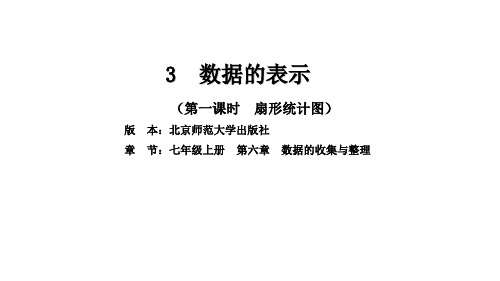 新北师大版初中数学七年级上册 (初一)第六章 第三节《数据的表示(1)扇形统计图》课件