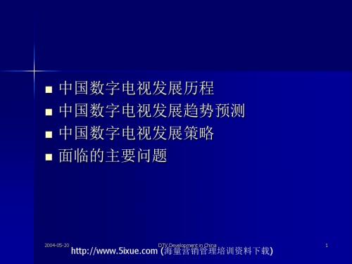 中国数字电视产业发展-PPT文档