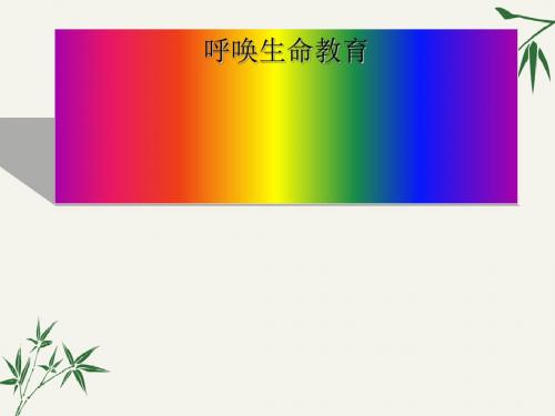 呼唤生命教育ppt课件(上课用)12 粤教版