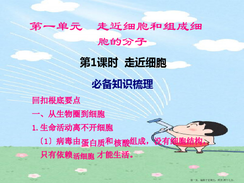 【步步高】高考生物 走近细胞 新人教版精选课件