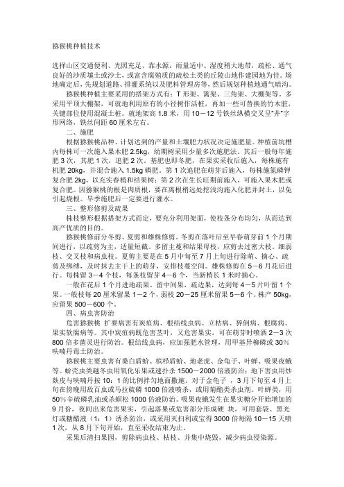 猕猴桃栽培技术