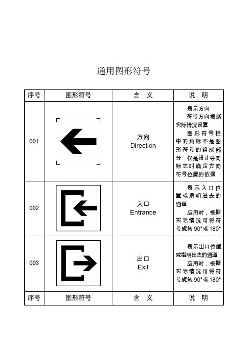 116个公共信息图形通用符号