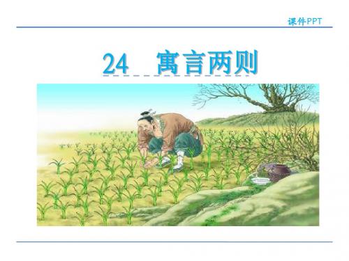 苏教版三年级下册寓言故事 揠苗助长 鹬蚌相争课件