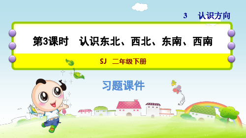 苏教版小学数学二年级下册《第三单元 认识方向：3.3 认识东北、西北、东南、西南》练习课件PPT