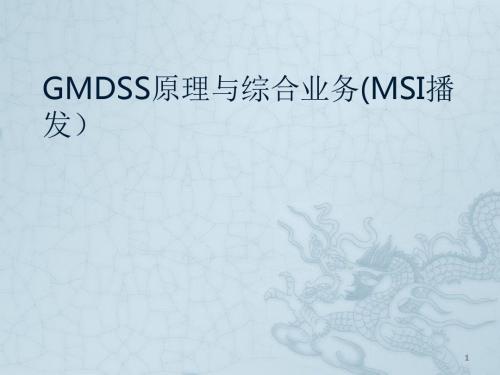 GMDSS原理与综合业务ppt课件