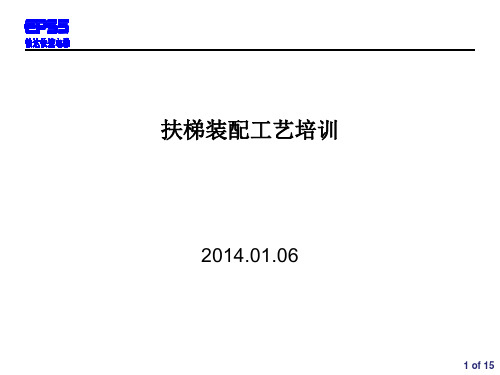 工艺培训 怡达快速电梯