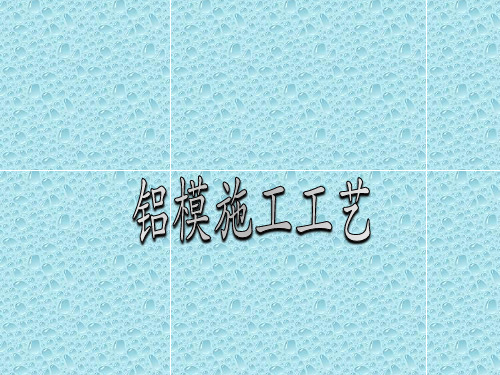 铝模施工工艺介绍