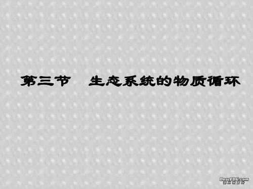 高二生物必修三第五章_生态系统_第三节_生态系统的物质循环_新课标人教版精品PPT课件