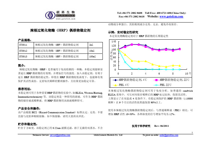 HRP稳定剂