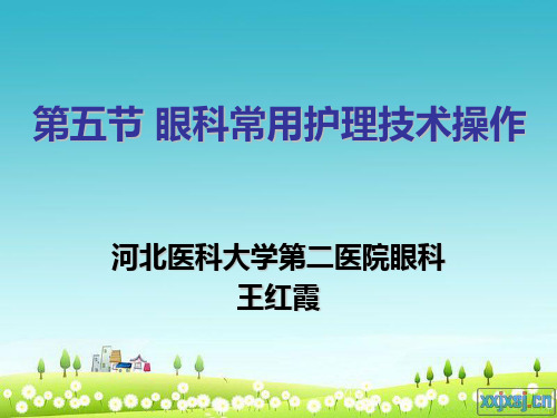 第五节-眼科常用护理技术操作 PPT课件