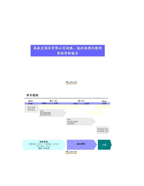 某航空股份有限公司战略、组织梳理及绩效考核诊断报告(解读