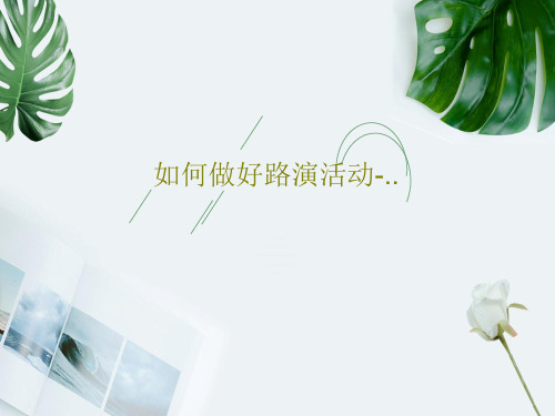 如何做好路演活动-..27页PPT