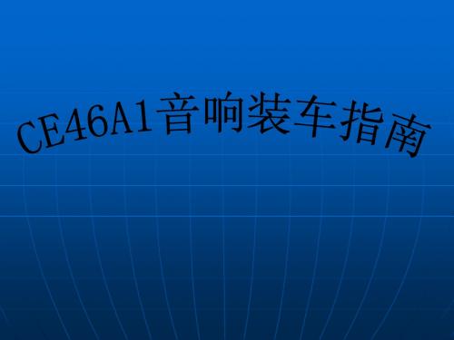 CE46A1标致307装车指南手册