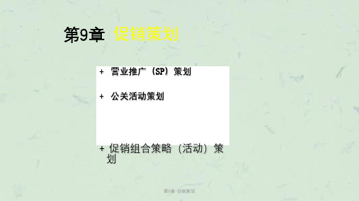 第9章-促销策划课件