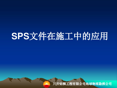 SPS文件在施工中的应用
