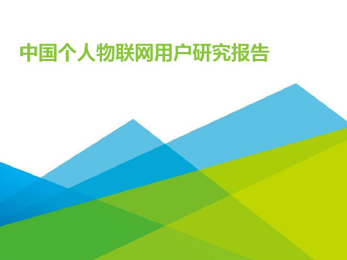 中国个人物联网用户研究报告