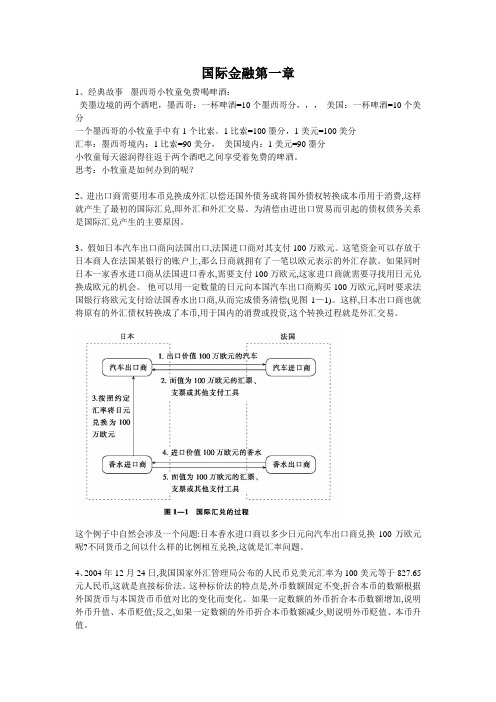 国际金融第一章整理