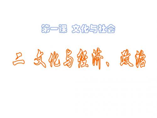 高中思想政治必修三《文化与经济政治》课件.ppt