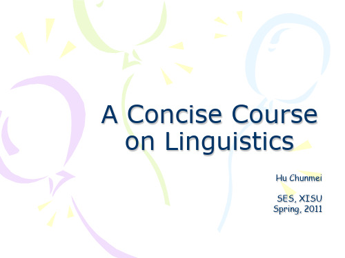 语言学知识Lecture 1