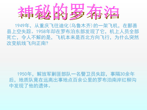 语文八年级上华东师大版4.12《罗布泊-消逝的仙湖》课件(54张)