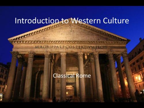 introduction of western culture  lesson2 - Classical Romans
