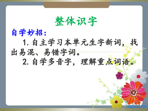 一单元整体识字