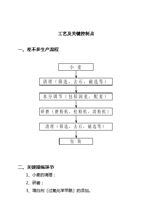 工艺及关键控制点