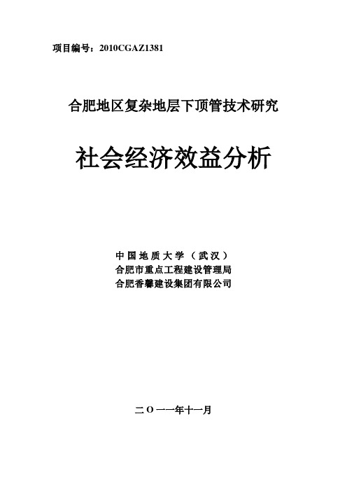 经济、社会效益分析报告