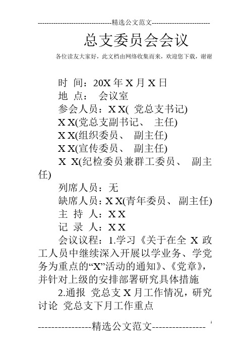 总支委员会会议