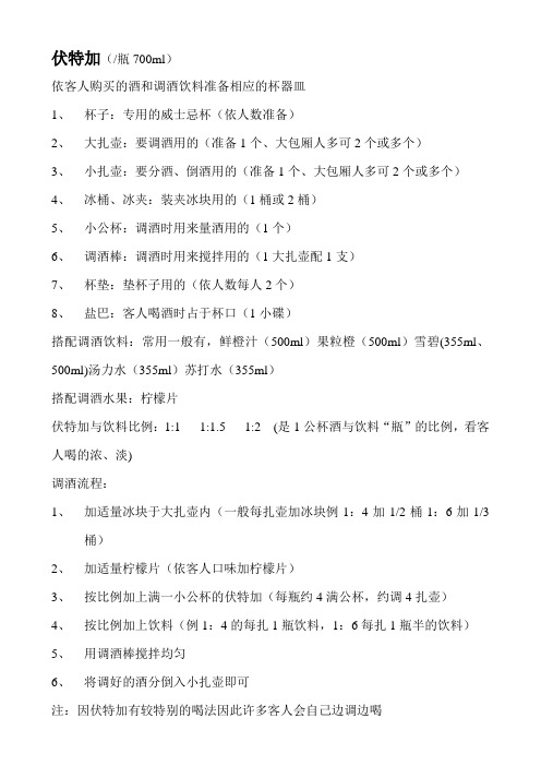 简易调酒流程