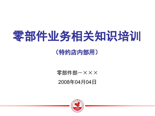 广汽本田 零部件内训教材