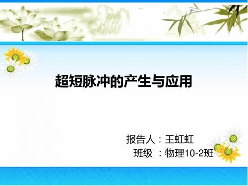 超短脉冲     论文   PPT