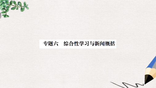 2019年八年级语文上册专题六综合性学习与新闻概括习题课件新人教版