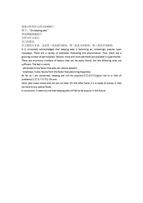 现象分析模板例文